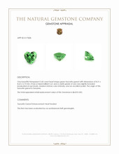 2.60 Ct. Tsavorite Garnet from Tanzania Appraisal