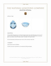 2.12 Ct. Sky Blue Topaz from Brazil Appraisal