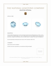 5.01 Ct. Sky Blue Topaz from Madagascar Appraisal