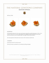 37.40 Ct. Fire Opal from Mexico Appraisal