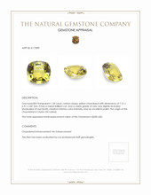 1.58 Ct. Chrysoberyl from Ceylon (Sri Lanka) Appraisal