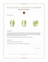 2.25 Ct. Cabochon Chrysoberyl from Ceylon (Sri Lanka) Appraisal