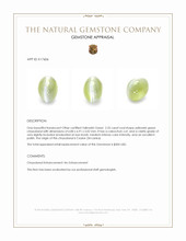 2.25 Ct. Cabochon Chrysoberyl from Ceylon (Sri Lanka) Appraisal