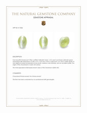 2.25 Ct. Cabochon Chrysoberyl from Ceylon (Sri Lanka) Appraisal