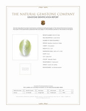 2.25 Ct. Yellowish Green Cabochon Chrysoberyl from Ceylon (Sri Lanka) Scan Report