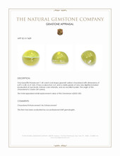 1.40 Ct. Cabochon Chrysoberyl from Ceylon (Sri Lanka) Appraisal