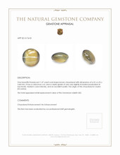 1.47 Ct. Cabochon Chrysoberyl from Ceylon (Sri Lanka) Appraisal