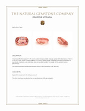 1.59 Ct. Pinkish Orange Spinel from Burma (Myanmar) Appraisal