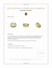 2.16 Ct. Cabochon Chrysoberyl from Madagascar Appraisal