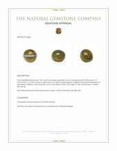 1.84 Ct. Greenish Brown Cabochon Chrysoberyl from Ceylon (Sri Lanka) Appraisal