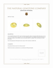 0.99 Ct. Greenish Yellow Cabochon Chrysoberyl from Ceylon (Sri Lanka) Appraisal