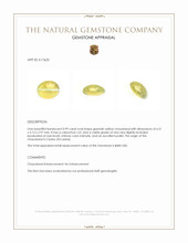 0.99 Ct. Cabochon Chrysoberyl from Ceylon (Sri Lanka) Appraisal