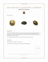 6.04 Ct. Cabochon Chrysoberyl from Ceylon (Sri Lanka) Appraisal