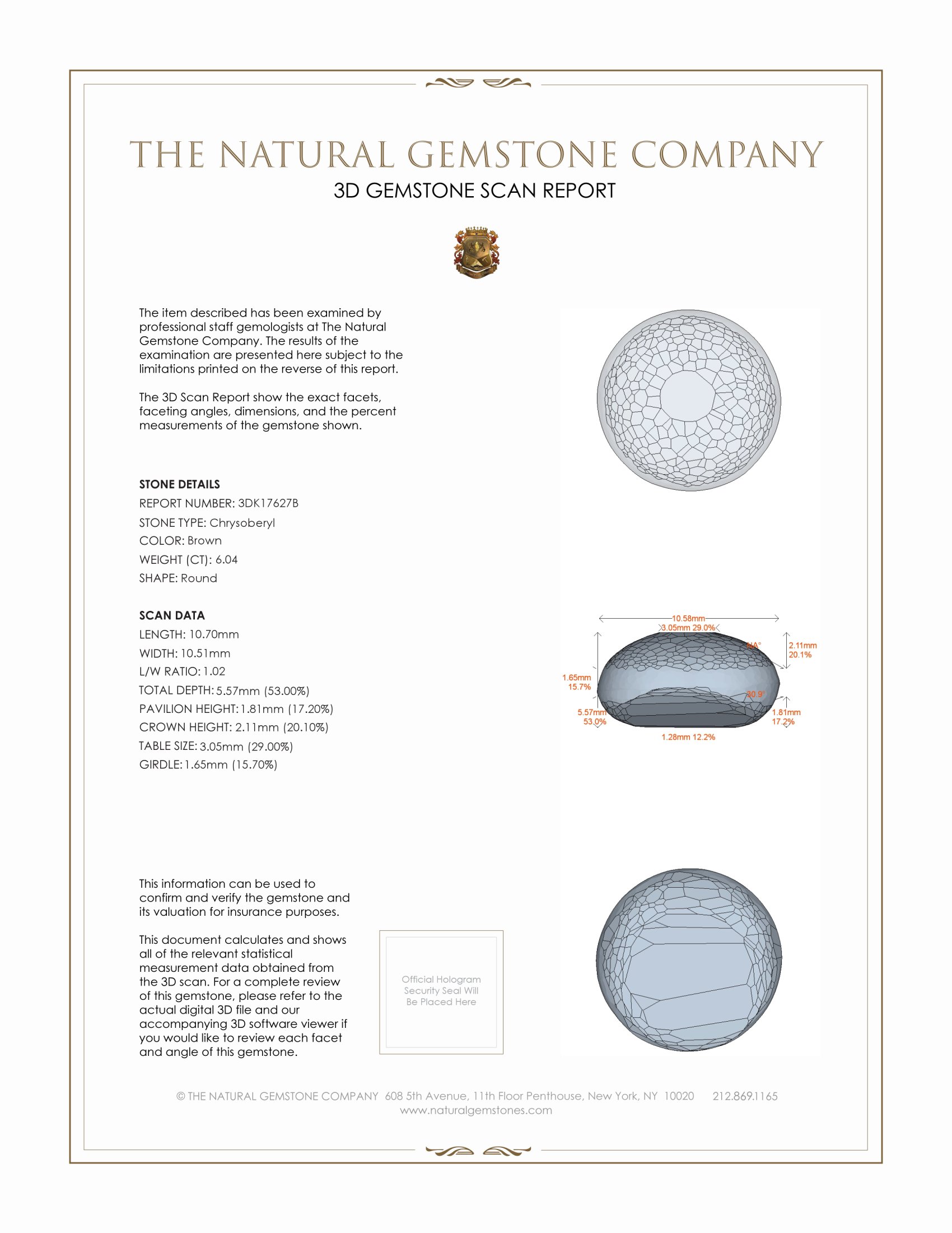 6.04 Ct. Cabochon Chrysoberyl from Ceylon (Sri Lanka)