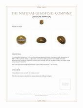3.02 Ct. Brown Cabochon Chrysoberyl from Tanzania Appraisal