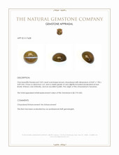 3.02 Ct. Brown Cabochon Chrysoberyl from Tanzania Appraisal