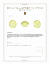 6.21 Ct. Yellow Cabochon Chrysoberyl from Ceylon (Sri Lanka) Appraisal