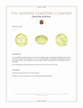 6.21 Ct. Cabochon Chrysoberyl from Ceylon (Sri Lanka) Appraisal