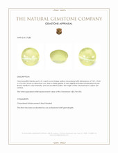 6.21 Ct. Cabochon Chrysoberyl from Ceylon (Sri Lanka) Appraisal