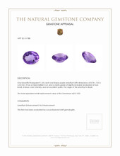 1.54 Ct. Amethyst from Brazil Appraisal
