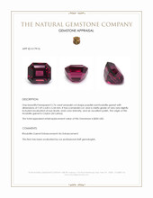 2.76 Ct. Rhodolite Garnet from Ceylon (Sri Lanka) Appraisal