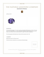 1.61 Ct. Iolite from Madagascar Appraisal