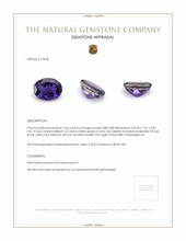 1.64 Ct. Iolite from Madagascar Appraisal