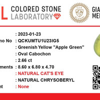 2.66 Ct. Cabochon Chrysoberyl from Ceylon (Sri Lanka) Scan Report