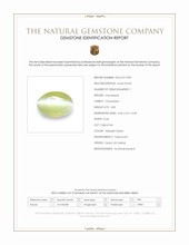 0.83 Ct. Yellowish Green Cabochon Chrysoberyl from Ceylon (Sri Lanka) Scan Report