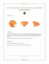 1.08 Ct. Spessartite Garnet from Namibia Appraisal