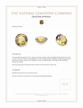3.97 Ct. Golden Yellow Sinhalite from Ceylon (Sri Lanka) Appraisal