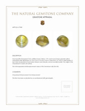 2.93 Ct. Greenish Yellow Cabochon Chrysoberyl from Ceylon (Sri Lanka) Appraisal
