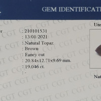 19.04 Ct. Topaz from Brazil Scan Report