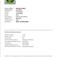 1.63 Ct. Tsavorite Garnet from Tanzania Scan Report