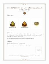2.90 Ct. Yellowish Green Sphene (Titanite) from Madagascar Appraisal