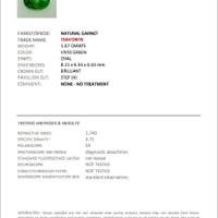 1.67 Ct. Tsavorite Garnet from Tanzania Scan Report