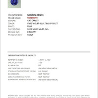 4.42 Ct. Tanzanite from Tanzania Scan Report