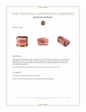 6.57 Ct. Pink Tourmaline from Afghanistan Appraisal