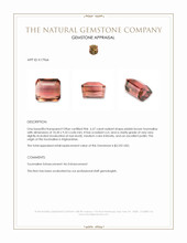 6.57 Ct. Pinkish Brown Tourmaline from Afghanistan Appraisal