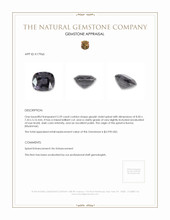 2.59 Ct. Greyish Violet Spinel from Burma (Myanmar) Appraisal