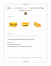 1.76 Ct. Zircon from Tanzania Appraisal