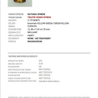 3.73 Ct. Sphene (Titanite) from Madagascar Scan Report