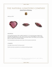 4.18 Ct. Reddish Brown Tourmaline from Nigeria Appraisal