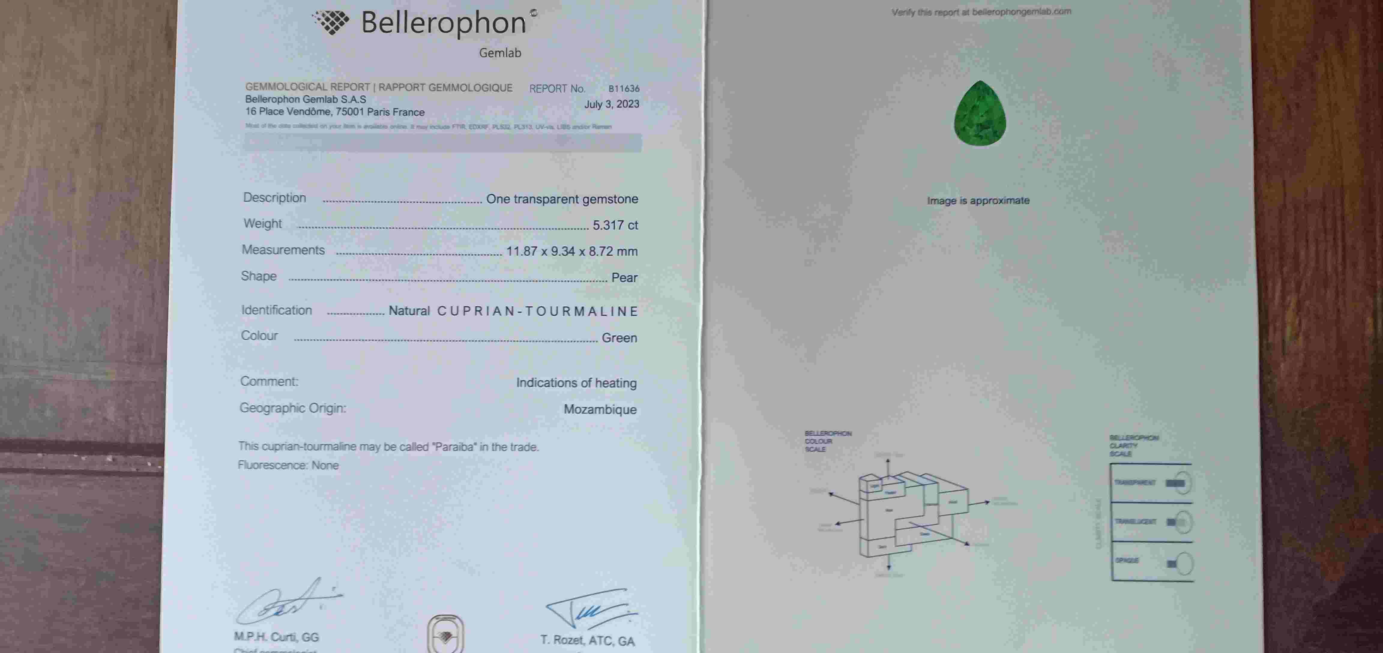 5.32 Ct. Paraiba Tourmaline from Mozambique