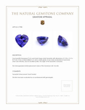 9.63 Ct. Violetish Blue Tanzanite from Tanzania Appraisal