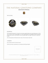 1.40 Ct. Greenish Brown Zircon from Ceylon (Sri Lanka) Appraisal