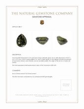 2.24 Ct. Yellowish Green Zircon from Ceylon (Sri Lanka) Appraisal