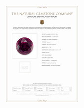 1.47 Ct. Purplish Pink Rhodolite Garnet from Ceylon (Sri Lanka) Scan Report