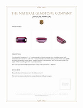 1.17 Ct. Rhodolite Garnet from Ceylon (Sri Lanka) Appraisal