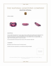 0.77 Ct. Purplish Pink Rhodolite Garnet from Ceylon (Sri Lanka) Appraisal